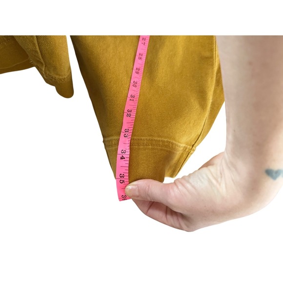 Universal Thread Mustard Yellow Wide Leg High Rise Cropped Pants Womens 12/31 - Picture 12 of 12